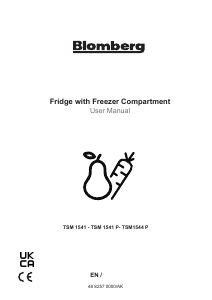 Manual Blomberg TSM1544P Refrigerator