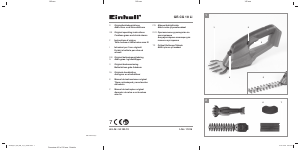 Manual de uso Einhell GE-CG 18 Li Tijeras cortasetos