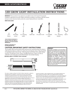 Handleiding FEIT Electric GLP24FS/VM/27W/LED Kweeklamp