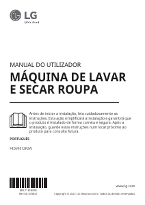 Manual LG F4DV9512P2W Máquina de lavar e secar roupa