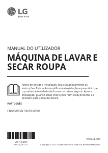 Manual LG F4DV9510P2B Máquina de lavar e secar roupa