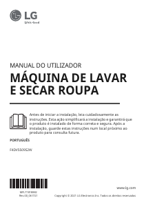 Manual LG F4DV5509S2W Máquina de lavar e secar roupa