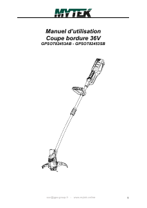 Mode d’emploi Mytek GPSOT82453SB Coupe-herbe