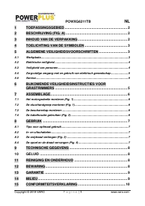 Handleiding Powerplus POWXG6211TB Grastrimmer