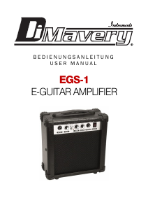 Bedienungsanleitung DiMavery EGS-1 Gitarrenverstärker