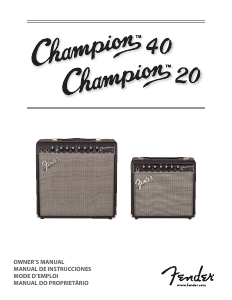 Manual de uso Fender Champion 40 Amplificador de guitarra