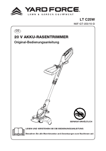 Bedienungsanleitung Yard Force N0F-GT-250/18-D Rasentrimmer