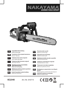 Manual Nakayama EC2350 PRO Ferăstrăul cu lanţ