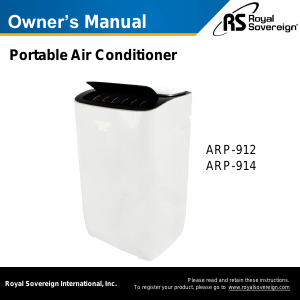 Mode d’emploi Royal Sovereign ARP-914 Climatiseur
