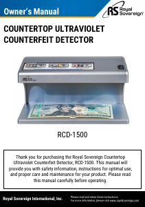 Handleiding Royal Sovereign RCD-1500 Valsgeld detector