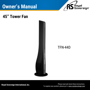 Mode d’emploi Royal Sovereign TFN-44D Ventilateur