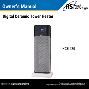 Manual Royal Sovereign HCE-220 Heater