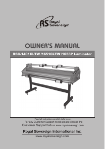 Manual Royal Sovereign RSC-1651CLTW Laminator