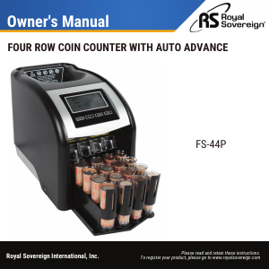 Manual Royal Sovereign FS-44N Coin Counter