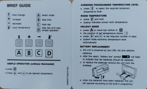 Manual Honeywell CM4000 Thermostat