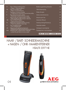 Посібник AEG HSM-R 5597 NE Машинка для стрижки волосся