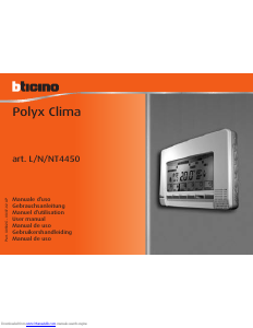 Manuale BTicino NT4450 Polyx Clima Termostato