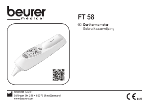 Handleiding Beurer FT 58 Thermometer