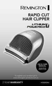 Manual Remington HC4250AU Hair Clipper