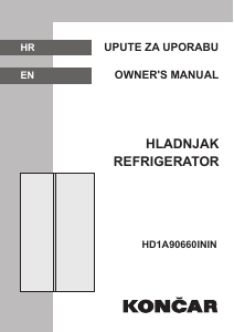 Priručnik Končar HD1A90660ININ Frižider – zamrzivač