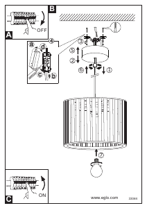 Bruksanvisning Eglo 33044 Lampa