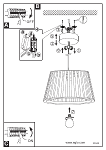 Bruksanvisning Eglo 33045 Lampa