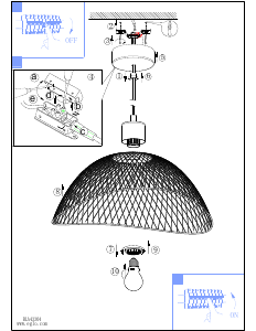 Bruksanvisning Eglo 43305 Lampa