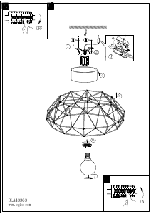 Bruksanvisning Eglo 43363 Lampa