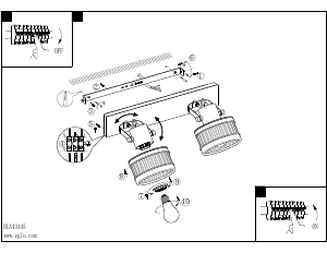 Bruksanvisning Eglo 43445 Lampa