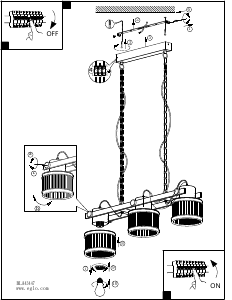 Bruksanvisning Eglo 43447 Lampa