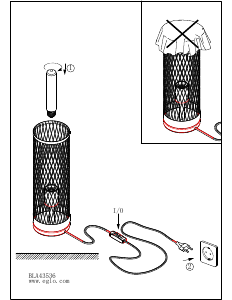 Bruksanvisning Eglo 43536 Lampa