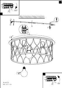 Bruksanvisning Eglo 43553 Lampa