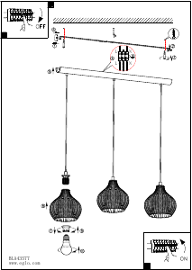 Bruksanvisning Eglo 43577 Lampa