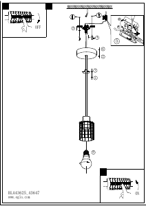 Bruksanvisning Eglo 43625 Lampa