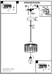 Bruksanvisning Eglo 43628 Lampa