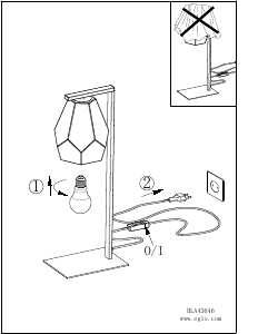 Bruksanvisning Eglo 43646 Lampa