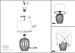 Bruksanvisning Eglo 43652 Lampa