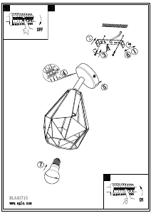 Bruksanvisning Eglo 43715 Lampa