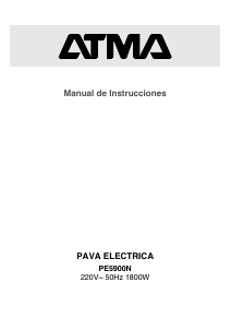 Manual de uso Atma PE5900N Hervidor
