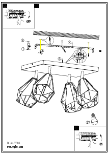 Bruksanvisning Eglo 43718 Lampa