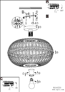 Bruksanvisning Eglo 43723 Lampa