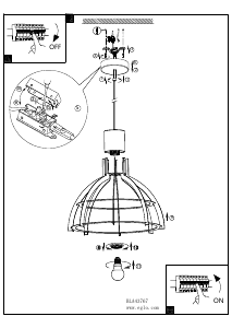 Bruksanvisning Eglo 43767 Lampa