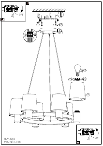 Bruksanvisning Eglo 43781 Lampa