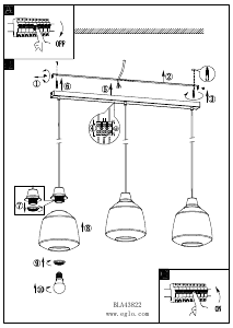 Bruksanvisning Eglo 43822 Lampa