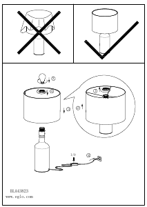 Bruksanvisning Eglo 43823 Lampa