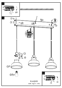 Bruksanvisning Eglo 43826 Lampa