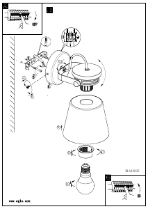 Bruksanvisning Eglo 43835 Lampa