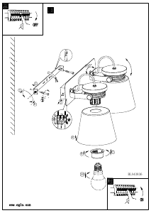 Bruksanvisning Eglo 43836 Lampa