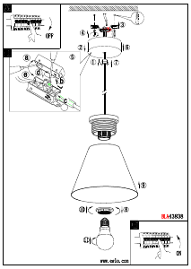 Bruksanvisning Eglo 43838 Lampa