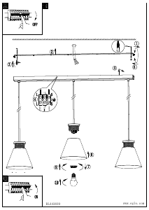 Bruksanvisning Eglo 43839 Lampa